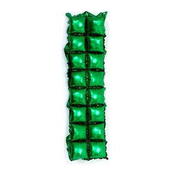 Панно фольгированное, 37 х 142 см, 2 ряда, цвет зелёный 7391288