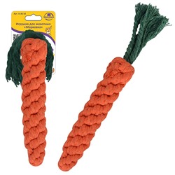 Игрушка для животных "Морковка". Общая длина 25 см