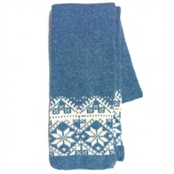 Вязаный шерстяной шарф со снежинками - 140.13