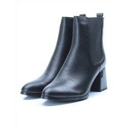 01-PCM359-1 BLACK Ботинки Челси демисезонные женские (натуральная кожа, байка)