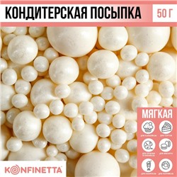 Посыпка кондитерская мягкая пасха: белая, 50 г.