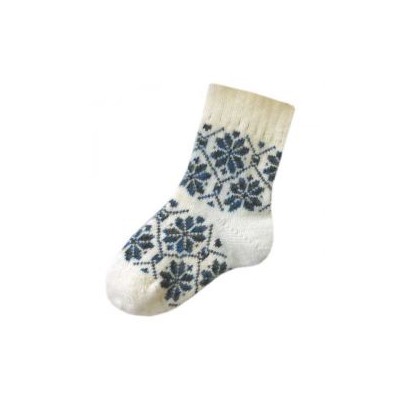 Женские вязаные шерстяные носки с орнаментом - 701.7