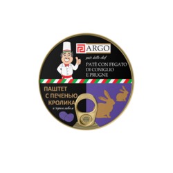 Паштет с печенью кролика и черносливом ARGO Pate’ dello chef 250 гр