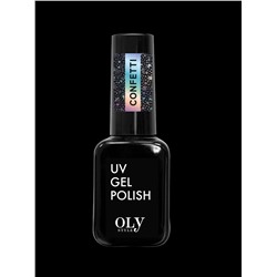 OLYSTYLE Топовое покрытие без липкого слоя Glitter Top Coat тон 02 confetti