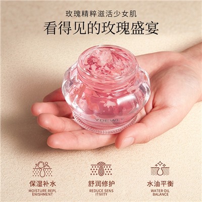 Ночная маска гель несмываемая для лица Ydewly Rose Petal Essence  c экстрактом розы 60gКосметика уходовая для лица и тела от ведущих мировых производителей по оптовым ценам в интернет магазине ooptom.ru.