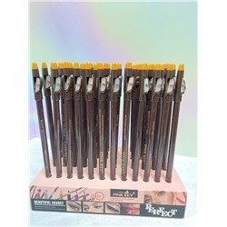 Карандаш для бровей с точилкой Pink Key Eyebrow Pencil Perfect коричневый 1шт