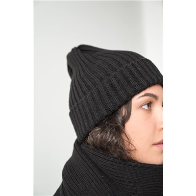 Комплект шапка и шарф ПРв 099-1 Черный