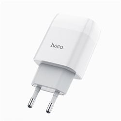 Адаптер Сетевой с кабелем Hoco C73A Glorious 2USB 2,4A/10W (USB/Micro USB) (white)