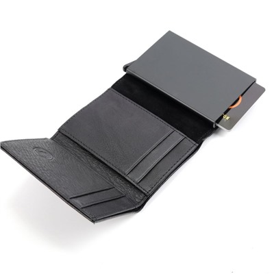Мужской кожаный кардхолдер с RFID защитой 163-25 Блек