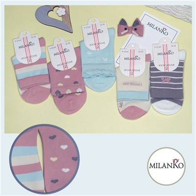Детские хлопковые носки  (Узор 13) MilanKo D-222