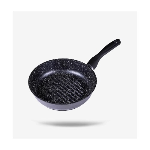 Сковорода-гриль индукционная 26 см, черная 1.цвет Рубин, 2.ручка Со съемной ручкой