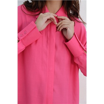 10864 Базовая удлинённая рубашка розовая (остаток: 42, 44)