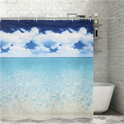 Штора для ванной 180×180 см "Океан", EVA