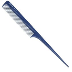 Dewal Beauty Расческа для волос рабочая с пластиковым хвостиком DBS-6104, синий, 20,5 см