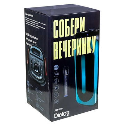 Портативная акустика напольная Dialog Oscar AO-150, микрофон BT (black)