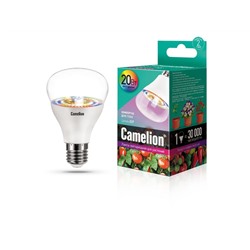 Лампа светодиодная для растений Camelion LED20-PL/BIO/E27 (Эл.лампа светодиодная для растений 20Вт 220В) /1/20/