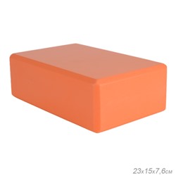 Блок для йоги и фитнеса спортивный 230х150х75 оранжевый / BY-120OR /уп 100/