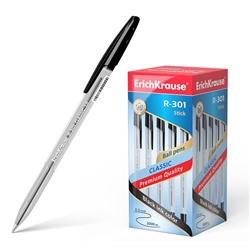 ErichKrause® Ручка шариковая "Classic Stick" R-301 черная (поштучно) арт.43185