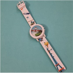 Детские часы, белые, с крышкой, Ч13459, арт.126.178