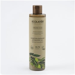 Ecolatier Organic Farm Green Olive Oil Шампунь-бальзам 2в1 для волос Мягкость+Блеск 350мл 174891