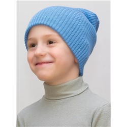 Шапка для мальчика весна-осень Ниса (Цвет голубой), размер 52-56, шерсть 50%