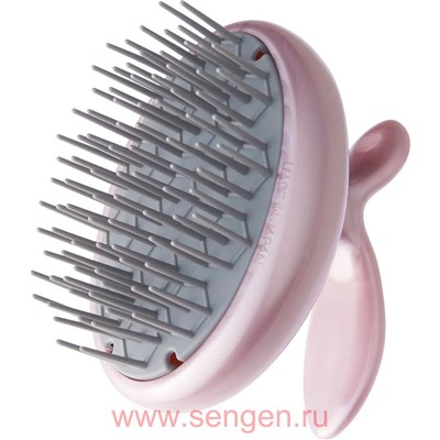 Массажная щетка для мытья головы VeSS Hairdressing Smooth Shampoo Brush, нежно розовая.