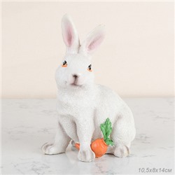 Фигурка Кролик с морковкой 10х8х14 см / DY1002B /уп 96/Пасха