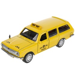Машина металлическая ГАЗ-2402 «Волга такси», 12 см, открываются двери и багажник, цвет жёлтый
