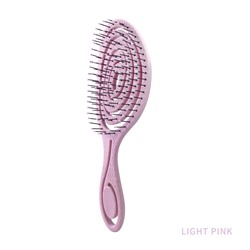 Эластичный парикмахерский массажный гребень (светло-розовый)
