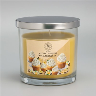 Свеча ароматическая в стакане "Vanilla Cupcake", ванильный кекс, 10х10 см