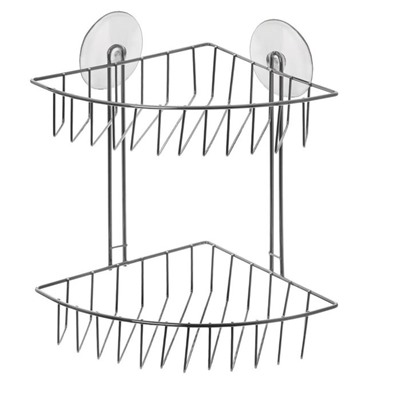Полка 2-х ярусная угловая, 2 присоски