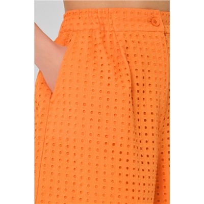 Шорты оранжевые из шитья с карманами