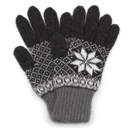 Мужские вязаные перчатки с зимним орнаментом - 400.151
