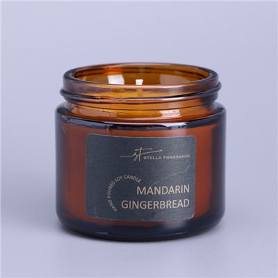 Свеча ароматическая в банке "MANDARIN GINGERBREAD",соевый воск,50 г,мандарин, пряник