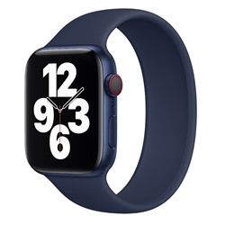 Ремешок - ApW15 монобраслет Apple Watch 38/40/41мм (150мм) силикон (dark blue)
