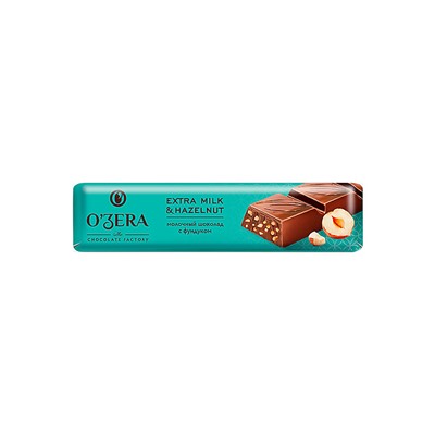«O'Zera», шоколад молочный Extra milk & Hazelnut, 45 г (упаковка 30 шт.)