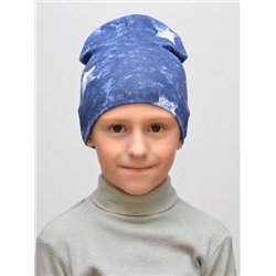 Шапка для мальчика Звезда (Цвет синий), размер 46-48,  хлопок 95%