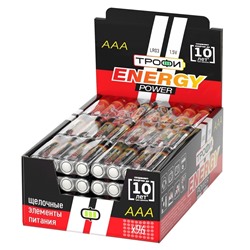 Батарейка AAA Трофи LR03 promo-box ENERGY Alkaline (4) (94/384) ЦЕНА УКАЗАНА ЗА 1 ШТ