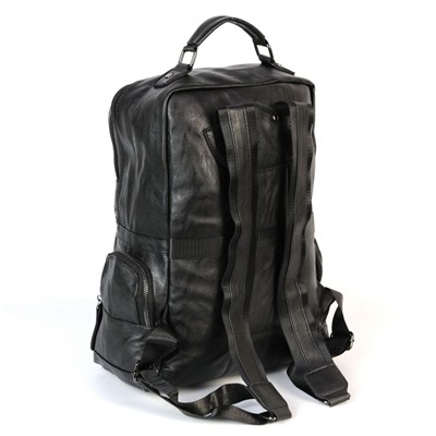 Мужской дорожный рюкзак из эко кожи L0935 Блек