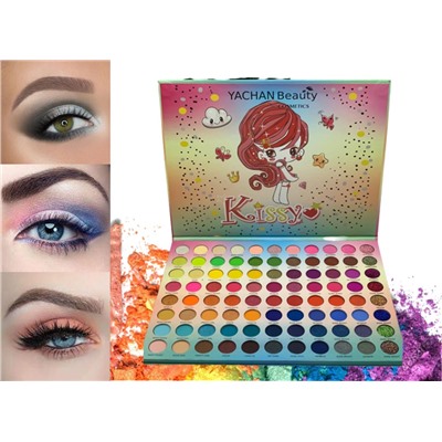 Профессиональная палитра теней для макияжа Kissy Yachan Beauty Eyeshadow Palette 88 цветов