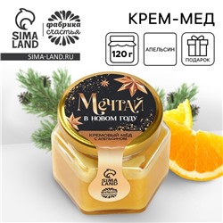 Новый год! Крем - мёд с апельсином «Мечтай», 120 г