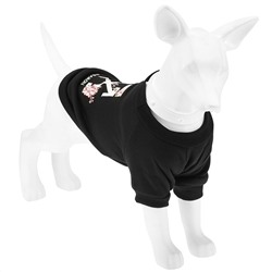 "Пэт тойс (Pet toys)" Одежда для собаки "Толстовка" "#Ramon" с принтом, р-р XL, длина спинки 36см/обхват груди 46см/обхват шеи 32см, цвет-черный, полиэстер/флис (Китай)