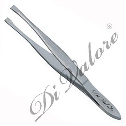 DiValore Пинцет косметологический для бровей, с прямоугольными прямыми кончиками дл. 9см (103-002S) (Пакистан)