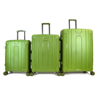 Набор из 3-х чемоданов с расширением 11273  Авокадо
