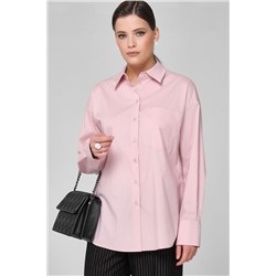 Розовая рубашка с длинными рукавами