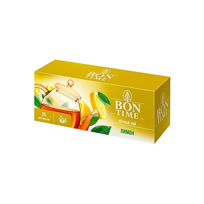 «Bontime», чай черный «Лимон», 25 пакетиков, 37,5 г