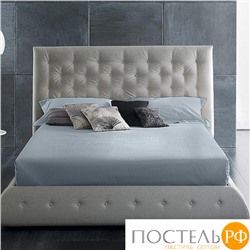 114911501-сгL04 Простыня Satin Luxe 150х215 Дымчато-синий