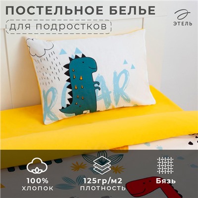 Постельное бельё «Этель» 1.5 сп Dinoparty 143х215 см, 150х214 см, 50х70 см -1 шт,100% хлопок, бязь