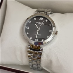 Наручные часы с металлическим браслетом, цвет циферблата чёрный, Ч302450, арт.126.036