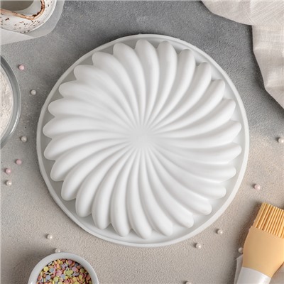 Форма для муссовых десертов и выпечки 20×4,5 см "Нежная сладость", цвет белый